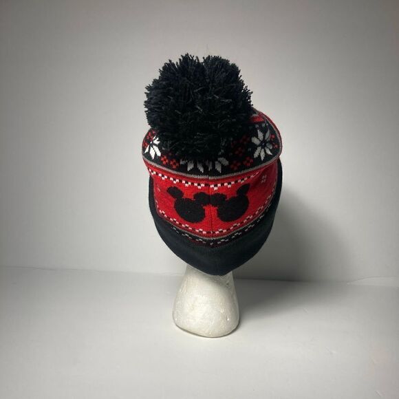 Disney Mickey Mouse Pom Knit Beanie Hat Minnie Mouse - Picture 3 of 6